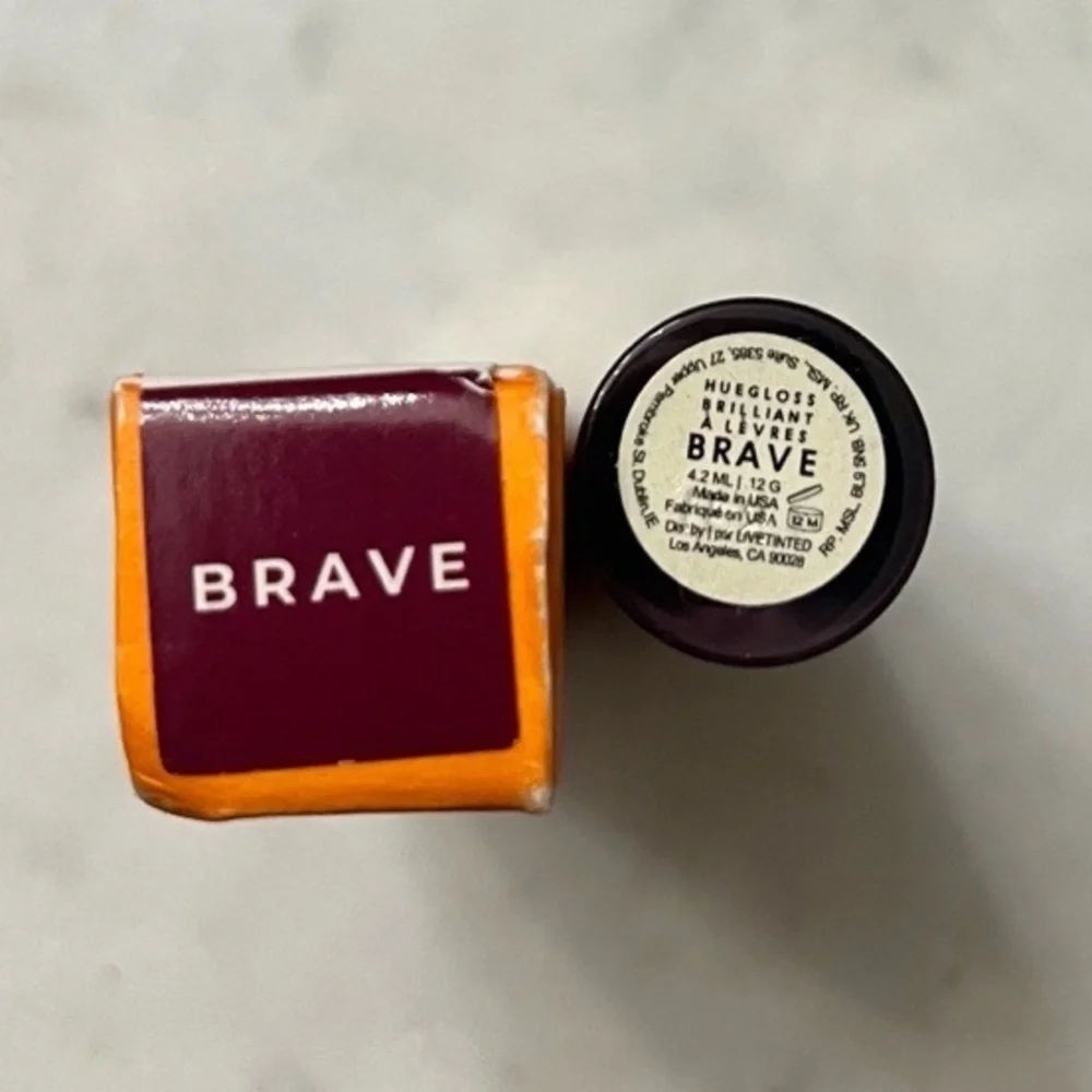 New NWT Live Tinted‎ HUEGLOSS High-Shine Lip Gloss BRAVE Makeup Lipstick 4.2ml
